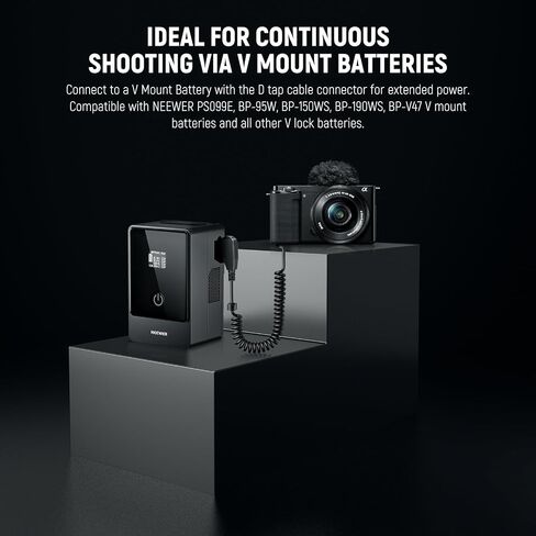 NEEWER D Tap to NP-FZ100 بطارية الدمية مع كابل لبطارية التركيب على شكل V، مصدر طاقة مستمر ثابت لسوني ZV-E1 A1 A7 III A7 IV A7C II R III IV V A7S III A9 II A6600 A6700 FX3 FX30، VP-FZ100 in Saudi Arabia