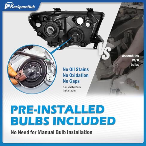 For 2007-2013 Toyota Tundra Headlights Assembly For 07 08 09 10 11 12 13 Toyota Tundra Headlight Replacement Automotive Headlamp Headlight Assemblies Black Housing Amber Reflector in Kuwait