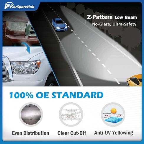 For 2007-2013 Toyota Tundra Headlights Assembly For 07 08 09 10 11 12 13 Toyota Tundra Headlight Replacement Automotive Headlamp Headlight Assemblies Black Housing Amber Reflector in Kuwait