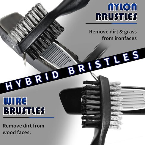 أداة جولف معدنية قابلة للطي بالكامل من Mile High Life مع علامة كرة مغناطيسية ومنظف أخدود النادي مع فرشاة ومجموعة كومبو سلك تمديد قابل للسحب (عبوتان متعدد الألوان) in Kuwait