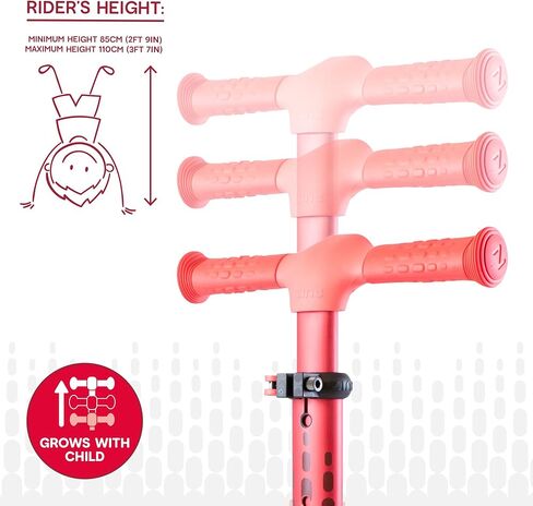 Flyte Three Wheeled Folding Scooter - Foldable Kick Scooter with Light Up Wheels and Adjustable Height for Girls and Boys Ages 3+ in Saudi Arabia