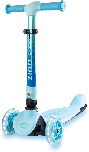 Flyte Three Wheeled Folding Scooter - Foldable Kick Scooter with Light Up Wheels and Adjustable Height for Girls and Boys Ages 3+ in Saudi Arabia
