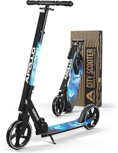 APOLLO Adult Scooter - Folding Kick Scooter for Teens and Adults Weighing up to 220 lbs. Foldable, with Big Wheels (XXL), and an LED Light-Up Wheel Option in Saudi Arabia
