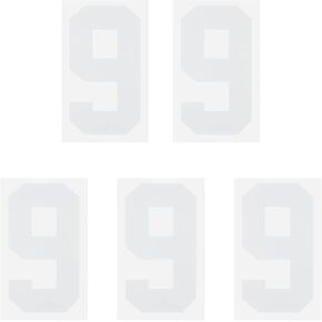Meccanixity الحديد في رقم 9 نقل الحرارة 8 "رقم واحد أبيض للزيادة الجماعية ، تي شيرت الرياضة ، كرة القدم ، كرة السلة ، حزمة البيسبول 5