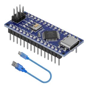 3pcs Nano V3.0 Board with Cable ATMEGA328P MCU CH340G Chip Microcontroller Compatible with Arduino IDE (Soldered, Mini USB Port)