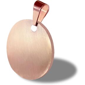 TSJ Stamping Blanks Round Metal Charms 10 PCS, Stainless Steel Blank Stamping Tags with Hole, 1 Inch (25mm) Rose Gold Punched Circle Disc