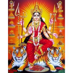 5D Diamond Painting Hindu Goddess Durga Indian Shiva Full Drill by Number Kits ، Diy Craft Paint with Diamonds Arts Round Round 5D Diy Diamond Painting