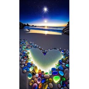 ZHUMUTO Large 5D Diamond Art Painting Kits for Adults,15.7x27.5inch Landscape Beach B DIY Full Round Drill Diamond Dots Large Size,Big Gem Art and Crafts for Home Wall Decor Gifts