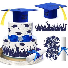 37 PCS Cake Cake Kit شملت التخرج CAP DIPLAMA CAK