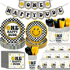 183pcs واحد ديكورات عيد ميلاد سعيد يا صاح ، واحدة سعيدة يا صاح واحدة من البالونات السعيد المتأنق واحد سعيد كعكة السعيد أعلى الأقطار الكب كيك واحدة من ألواح المتأنق السعيد وقطعة قماش واحدة سعيد الحفلات الحفلات