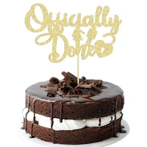 Gyufise Gold Gold Glitter Divorce Cake Topper - أخيرًا ، Boy Bye ، لقد انتهيت - زخرفة كعكة واحدة لحفل الطلاق ، لوازم موضوع الحرية (حزمة واحدة)