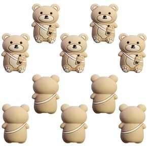 10Pcs Owl Focal Beads for Pens 3D Animal Bead Silicone Beads for Keychain Making Handmade Crafts Pen Bead