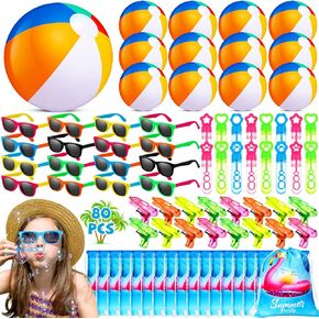 80 PCS Pool Party Party Party Party Favors ، Forms Summer Form Formor