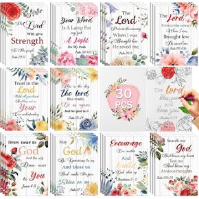 GLENMAL 30 PCS كتاب تلوين الآية الكتاب المقدس كتب التلوين المسيحية للأطفال هدية مسيحية لتقدير المعلم تخرج رياض الأطفال الملهمة مرحلة ما قبل المدرسة.