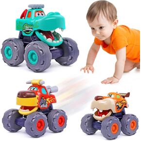 حشو بيض عيد الفصح سلة سلة ديناصور ألعاب الوحش Truck Toys Cars Toddler Baby Boy Gifts Bundle