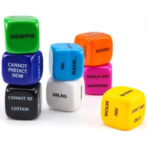 Fortune Dice Toys for Kids - 50 Pcs Bulk Dice Prizes for Kids - Colored Dice Bulk Gifts for Kids - Party Favors Easter Egg Fillers Goodie Bag Supplies Pinata Stuffers - Vending Machine Toy