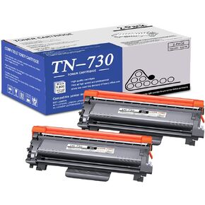 Tn730 Toner Cartridge Compatible 2 Pack Tn-730 استبدال Black لـ Brother TN730 TN-730 لـ Brother DCP-L2550DW MFC-L2710DW L2750DW L2750DWXL HL-L2350DW L2390DW L2395DW PRINTER