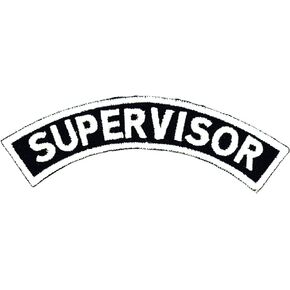 PP Patch Supervisor Funny Tab Joke Slogan Biker Patch Diy Chickerique Embroidery Iron on Patch