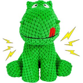 Squeaky Dog Toys for Large Dogs, Stuffed Hippo Dog Plush Toys to Keep Them Busy, Tough Dog Chew Toys for Aggressive Chewers, Interactive Dog Toys for Large Medium Small Dogs