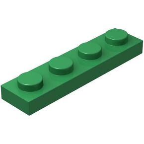 Classic Green Plates Bulk, Green Plate 1x4, Building Plates Flat 100 Piece, Compatible with Lego Parts and Pieces: 1x4 Green Plates(Color: Green)