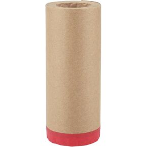 Pre-Taped Masking Paper Automotive Paint Masking Paper Kraft Paper Natural Fiber Material 1 Pc 1500x30cm / 49.21ftx11.81" Brown Red