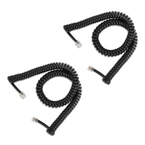 LATIVU 5 Pack Phone Cord for Landline ، 10 أقدام غير ملفوف (1.4 قدم ملفوف) ، سلك الهاتف الهاتفي عبر الهاتف لجميع الهواتف الأرضية المحببة ، الأسود
