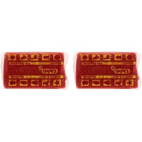 Jovi 70 - Plasticine, Red (Pack of 2)