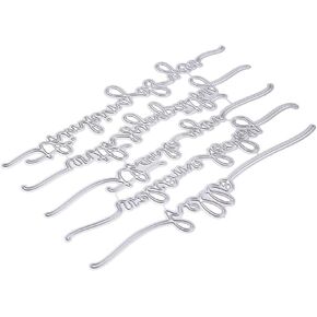 1PC Silver Creative Word Dies stencil diy scrapbooking sticking sticking card paper for card on prime for scrapbooking photo abulm ، scrapbooking die die die cut and strings