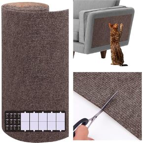 Cat Scratch Scratch Hat Self-Thivive Trimmable الأريكة الأثاث واقي مضاد للخلع من الخدش DIY CLISB SCRACKER لحامي الجدار ، يغطي برج القط ، وسادات الاستبدال (البيج ، 15.7 '× 23.6')