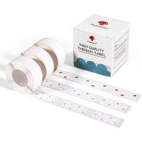 Phomemo D30 Labels Pattern Square 12x30mm Strawberry/Peach Self-Adhesive Label for Phomemo D30 Label Printer丨210 Labels/Roll,3Roll