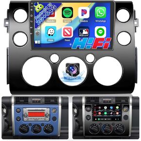 4+64G Android 13 Car Stereo for Toyota FJ Cruiser 2006-2023 with Wireless Carplay Android Auto, 9 Inch IPS 1280 * 720 Touch Screen Car Radio with Backup Camera GPS WiFi BT DSP FM RDS Radio EQ SWC