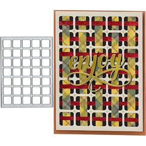 Grid Background Frame Dies Cuts Metal Cutting Dies Cut Stencils for DIY Scrapbooking Album Decorative Embossing Paper Card Making