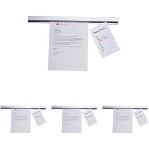 Advantus Grip-A-Strip Display Rail ، الحجم الشخصي ، طوله 2 قدم ، ساتان إنهاء الألومنيوم (2000) (حزمة 4)