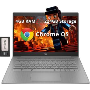 HP 14-inch Chromebook HD Touchscreen Laptop PC (Intel Celeron N3350 up to 2.4GHz, 4GB RAM, 32GB Flash Memory, WiFi, HD Camera, Bluetooth, Up to 10 hrs Battery Life, Chrome OS , Black)