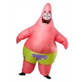 Rubies SpongeBob Squarepants باتريك ستار لطيلة قابلة للنفخ مع مروحة مدمجة للأطفال ، للحفلات تحت عنوان وعيد الهالوين ، مقاس واحد