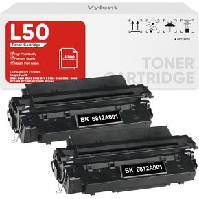 L50 Black Toner Cartridges 6812A001 Replacement for Canon L50 Toner Cartridge for ImageCLASS D660 D661 D680 D760 D761 D780 D860 D861 D880 PC1061 PC1060 PC1080F Printer Ink 2-Pack