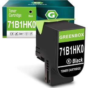 Greenbox Greenbox المعاد تصنيعها CS417DN استبدال خرطوشة الحبر لـ LEXMARK 71B1HK0 عالية العائد لـ CS417 CS417DN CX417 CX417DE CS317 CS317DN CX317DN CS517DE CX517 CX517DE (1 Black ،