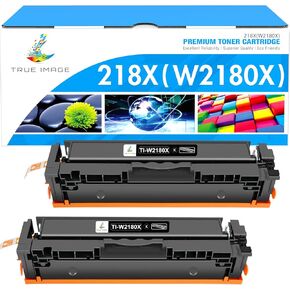 218x W2180X W2180A خراطيش الحبر الأسود 2 حزمة مجموعة عالية العائد بديل متوافق مع HP 218X 218A COLOR PRO MFP 3301FDW 3301CDW 3201DW 3301SDW PRINTER W2180A W2180X INK (Black)