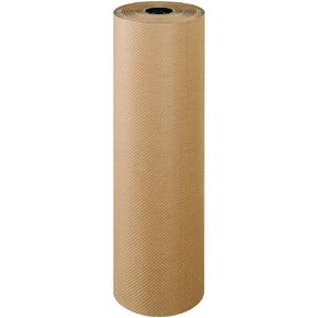 BOX USA Indented Kraft Brown Paper Roll, 60#, 36" x 300', 100% Recycled Paper, Ideal for Shipping, Packing, Moving, Gift Wrapping, Craft, Dunnage and Parcel