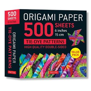 Origami Paper 500 sheets Tie-Dye Patterns 6" (15 cm): Double-Sided Origami Sheets Printed with 12 Designs (Instructions for 6 Projects Included)