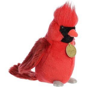 Aurora® الواقعية Miyoni® Cardinal Stuffed Animal - التفاصيل النابضة بالحياة - الرفقة العزيزة - الأحمر 9 بوصات