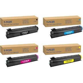 T-FC25 خرطوشة الحبر أسود سايان أرجواني أصفر ، T-FC25-Y T-FC25-M T-FC25-C T-FC25-K مع Toshiba E-Studio 2040C 2540C 3040C 3540C 4540C الطابعة