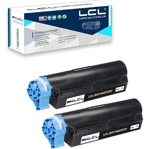 LCL Compatible Toner Cartridge Replacement for OKI B411 B431 44574701 4000 Pages B411D B411DN B431D B431DN MB491 MB461 MB471 MB471W (2-Pack Black)