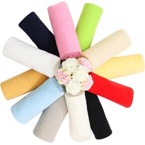 12PCS Solid Color Knitted Polar Fleece Fabric | 20''x40'' | Anti Pill Fabric Patchwork Polyester Plush Fleece Cloth for Sewing, Toys, Throw Blankets, PJ Pants, Booties, Eye Mask