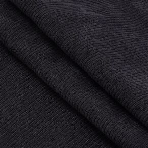 WADORN 61x39 بوصة من القماش corduroy ، امتداد مواد الخياطة DIY ناعم النسيج ليل ليل لوب لباس ملابس السراويل أريكة أريكة تغطية وسادة ، أسود