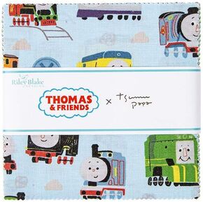 Riley Blake Thomas & Friends Sodor Railway Collection, Perfect for Quilting, Apparel, DIY Crafting, and Home Decor. (Thomas & Friends Sodor Railway 5" Stacker)