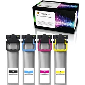 Remanufactured Ink Cartridge Replacement 4 Pack for Epson T902XL for WF-C5210 WF-C5290 WF-C5710 WF-C5790, Cyan