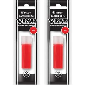 Pilot V Board Master Begreen Whiteboard Marker Cartill ، حبر أحمر (حزمة 2)