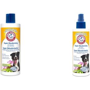 ذراع ومطرقة للحيوانات الأليفة Super Doodorizing Kiwi Blossom Dog Shampoo and Spray Combo Pack | صودا الخبز الذراع والمطرقة للكلاب شامبو ورش