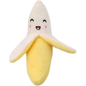 Dog Toys,Squeeze Squeaker Puppy Dog Toys, Plush Dog Chew Toys, Dog Squeak Toys Pet Supplies (Banana)